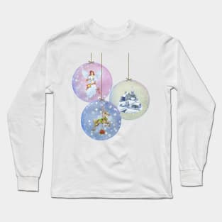 Vintage Snow Globe Ornaments Long Sleeve T-Shirt